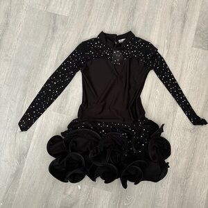 Elegant Black Kids Dance Costume